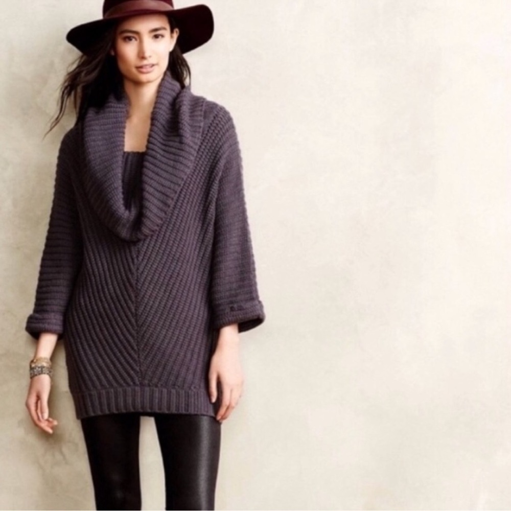MOTH‎ dolman Cowl Neck Sweater EUC size medium grayish purple